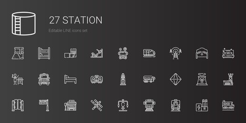 station icons set