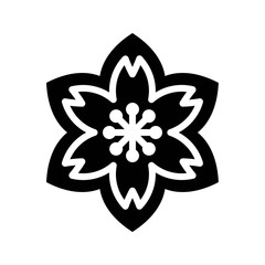 Plum blossom vector, Chinese lunar new year solid style icon