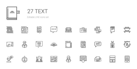 text icons set