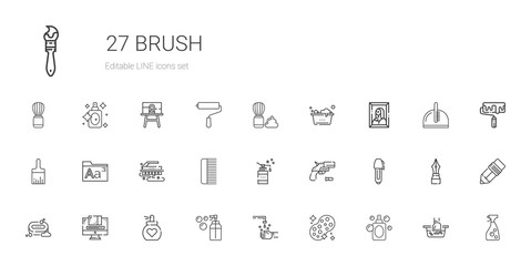 brush icons set