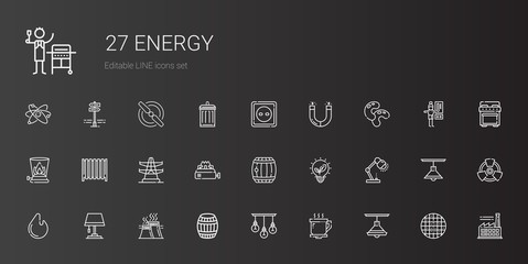 energy icons set