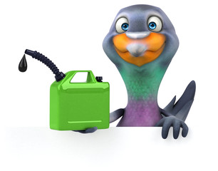 Fun pigeon - 3D Illustration