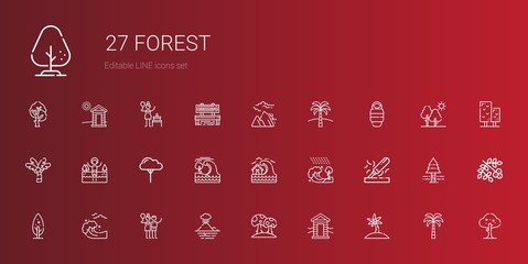 Naklejka premium forest icons set
