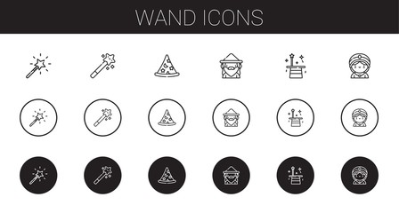 wand icons set