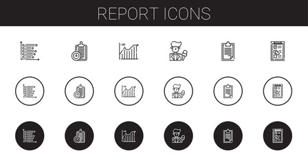 report icons set