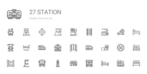 station icons set