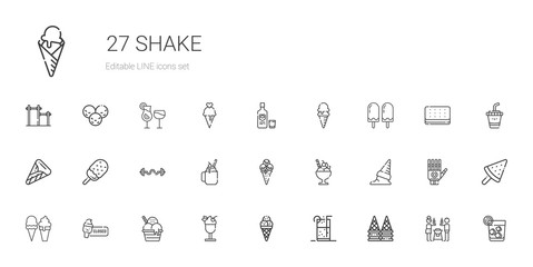 shake icons set