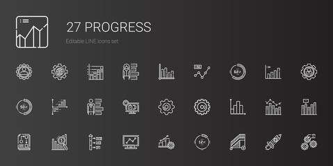 progress icons set