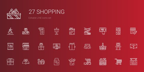 shopping icons set