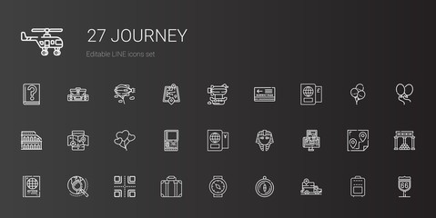 journey icons set