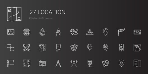 location icons set