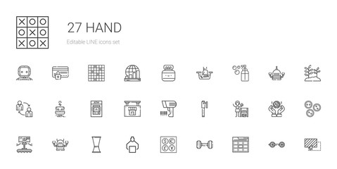 hand icons set