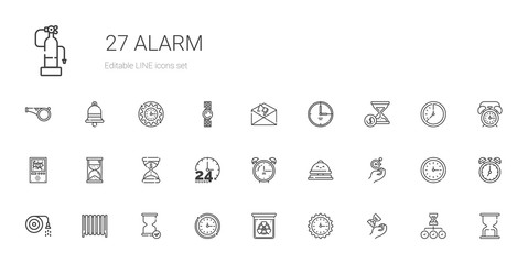 alarm icons set
