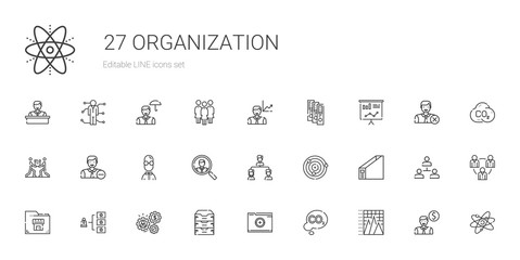 organization icons set