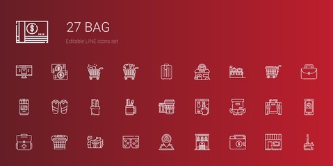 bag icons set