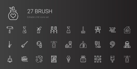 brush icons set