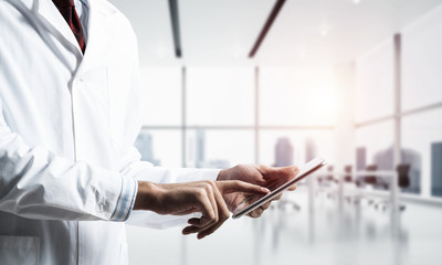 Medical industry concept by means of successful doctor