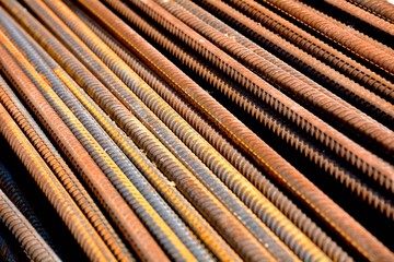 rusty steel bars - closeup
