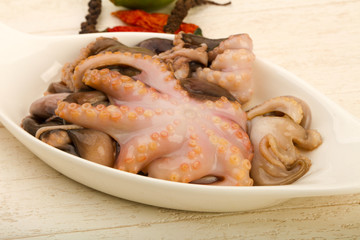 Raw octopus