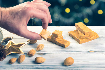 Turrón nougat confection