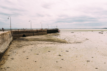 The harbour of Cancale with low tide