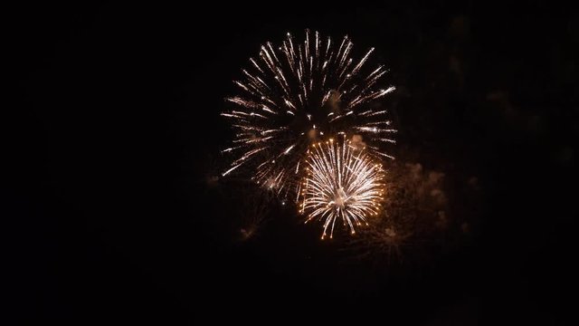 Amazing fireworks at night