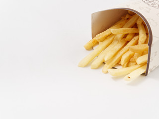 paper food fast food with a white background.