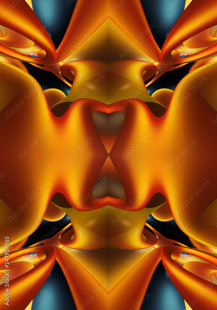 Canvas Prints artistic multicolored 3d computer generated artistic pure smooth fiery fractal background
