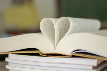 Closed heart shape from the book