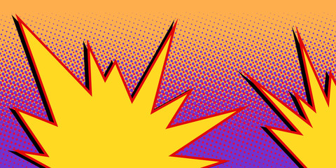 yellow explosion comic cloud