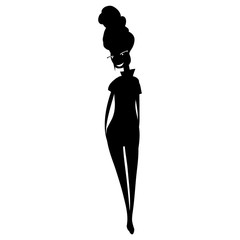 Fashion Woman Silhouette. Vector Illustration.