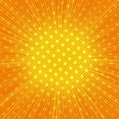 Comic page bright orange explosive background