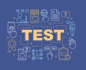 Online test word concepts banner
