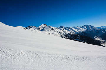 Fototapeta na wymiar Berg Panorama im Winter Ski Snowbaord Urlaub