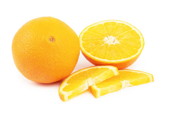 Orange fruit on white