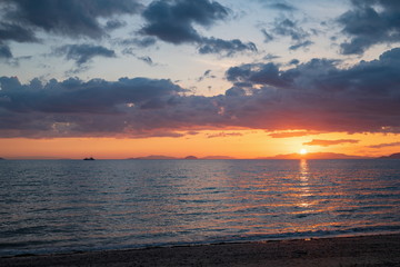 Sunset over the sea ,Shikoku,Japan