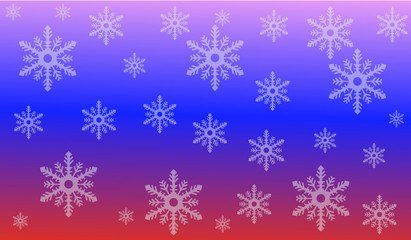set of snowflakes