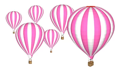 Crédence de cuisine en verre imprimé Montgolfière montgolfières dans le ciel