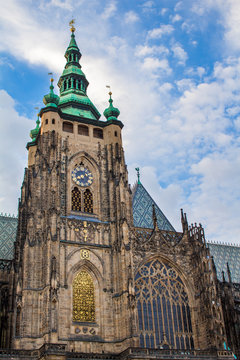 Rotunda St. Vitus in Prague. St. Vitus Cathedral. Gothic architecture.