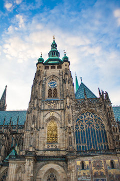 Rotunda St. Vitus in Prague. St. Vitus Cathedral. Gothic architecture.