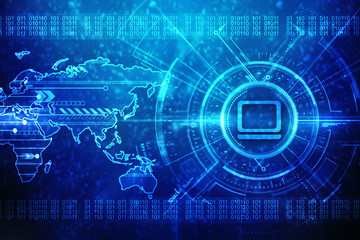 2d illustration Digital Abstract technology background