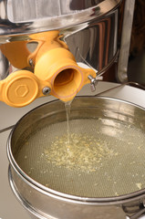 honey harvest in close-up