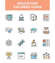 EDUCATION COLORED ICONS