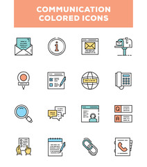 COMMUNICATION COLORED ICONS