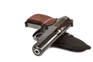 Gun pistol isolated on a white background.