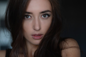 Naklejka premium Portrait of a cute young woman.