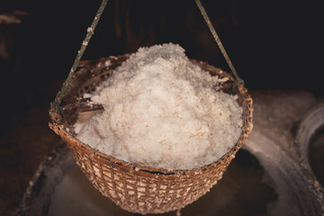traditional salt making at Boklua District, Nan Province