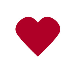 Flat Red Icon Isolated on White Background