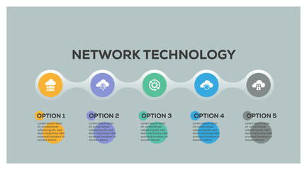 NETWORK TECHNOLOGY INFOGRAPHIC DESIGN