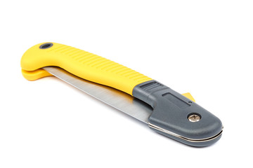 Folding saw isolated on a white background.
